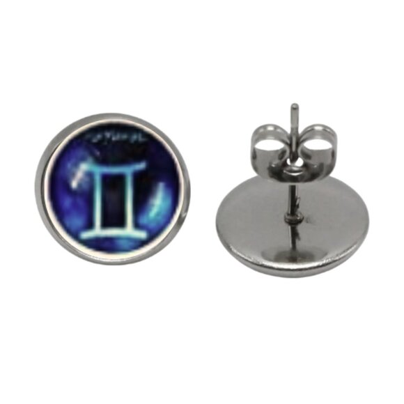 GEMINI CABOCHON EARRINGS - Picture 3 of 4